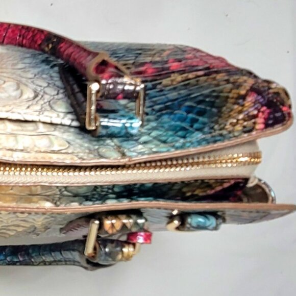 BRAHMIN KOMODO OMBRE SMALL FINLEY SHOULDER BAG/PURSE W/CROSSBODY STRAP/DUSTBAG - Picture 12 of 12